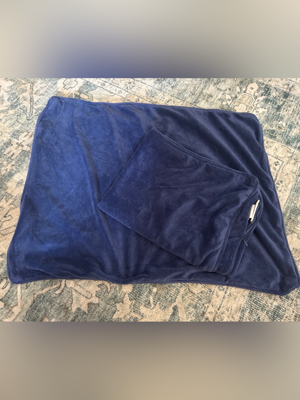 Pottery Barn Kids Navy Blue Pillow Velvet Pillow Case Cover